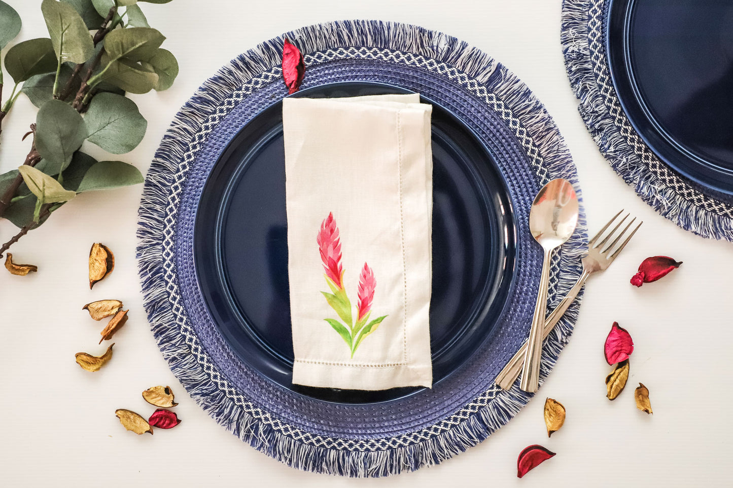 French Linen Gingerlily Table Napkins (Set of 4)